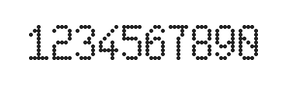 5×9数字点阵字体 ddN59AA0064