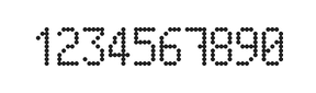 5×9数字点阵字体 ddN59AA0066