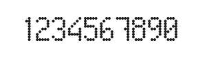 5×9数字点阵字体 ddN59AA0067