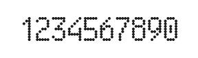 5×9数字点阵字体 ddN59AA0071