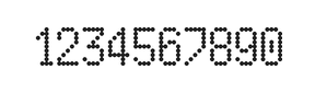 5×9数字点阵字体 ddN59AA0075