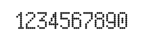 5×9数字点阵字体 ddN59AA0076