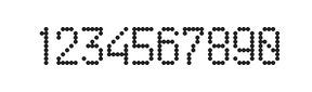 5×9数字点阵字体 ddN59AA0084