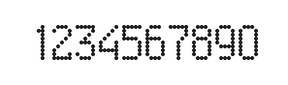 5×9数字点阵字体 ddN59AA0087