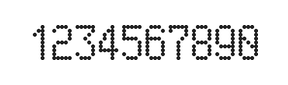 5×9数字点阵字体 ddN59AA0090