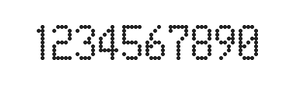 5×9数字点阵字体 ddN59AA0092