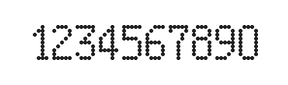 5×9数字点阵字体 ddN59AA0095