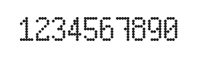 5×9数字点阵字体 ddN59AA0096