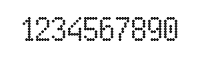 5×9数字点阵字体 ddN59AA0097