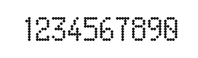 5×9数字点阵字体 ddN59AA0100