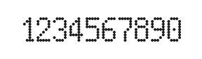 5×9数字点阵字体 ddN59AA0101