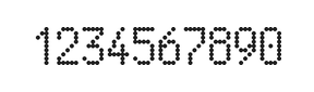 5×9数字点阵字体 ddN59AA0102