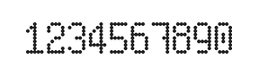 5×9数字点阵字体 ddN59AA0105