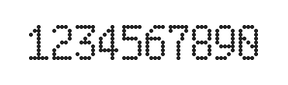 5×9数字点阵字体 ddN59AA0106
