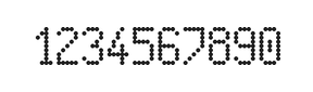5×9数字点阵字体 ddN59AA0107