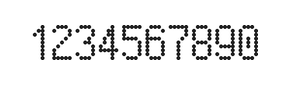 5×9数字点阵字体 ddN59AA0112