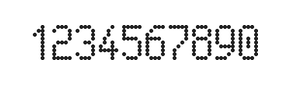 5×9数字点阵字体 ddN59AA0113