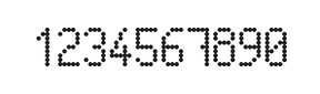 5×9数字点阵字体 ddN59AA0116