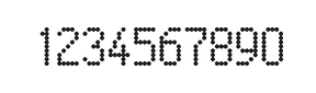 5×9数字点阵字体 ddN59AA0122