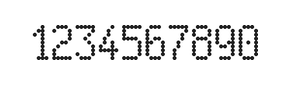 5×9数字点阵字体 ddN59AA0123