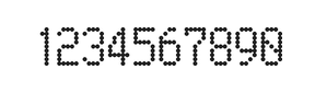 5×9数字点阵字体 ddN59AA0124