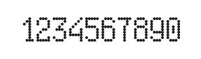 5×9数字点阵字体 ddN59AA0128