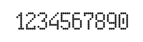 5×9数字点阵字体 ddN59AA0131