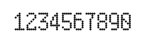 5×9数字点阵字体 ddN59AA0132