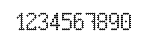 5×9数字点阵字体 ddN59AA0133