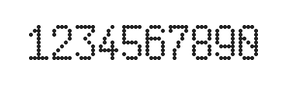 5×9数字点阵字体 ddN59AA0134