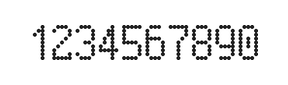 5×9数字点阵字体 ddN59AA0135