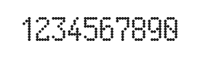 5×9数字点阵字体 ddN59AA0140