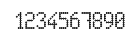 5×9数字点阵字体 ddN59AA0142