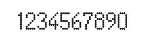 5×9数字点阵字体 ddN59AA0145