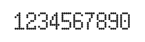 5×9数字点阵字体 ddN59AA0147