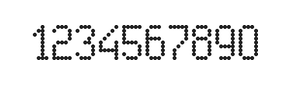 5×9数字点阵字体 ddN59AA0148
