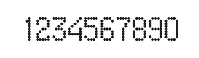 5×9数字点阵字体 ddN59AA0150