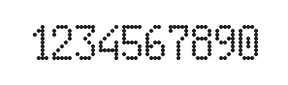 5×9数字点阵字体 ddN59AA0151