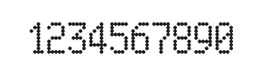 5×9数字点阵字体 ddN59AA0152