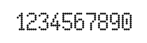 5×9数字点阵字体 ddN59AA0153
