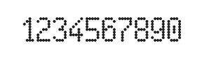 5×9数字点阵字体 ddN59AA0154