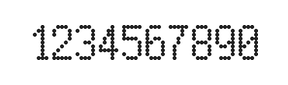 5×9数字点阵字体 ddN59AA0157