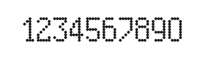 5×9数字点阵字体 ddN59AA0161