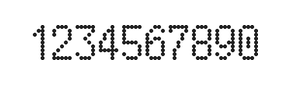 5×9数字点阵字体 ddN59AA0162