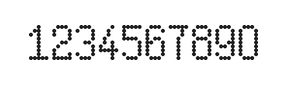 5×9数字点阵字体 ddN59AA0165