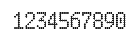 5×9数字点阵字体 ddN59AA0169