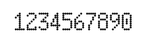 5×9数字点阵字体 ddN59AA0175
