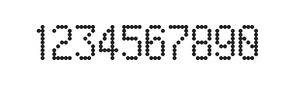5×9数字点阵字体 ddN59AA0176
