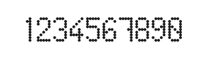 5×9数字点阵字体 ddN59AA0180