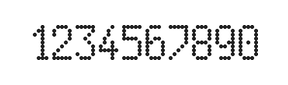 5×9数字点阵字体 ddN59AA0184